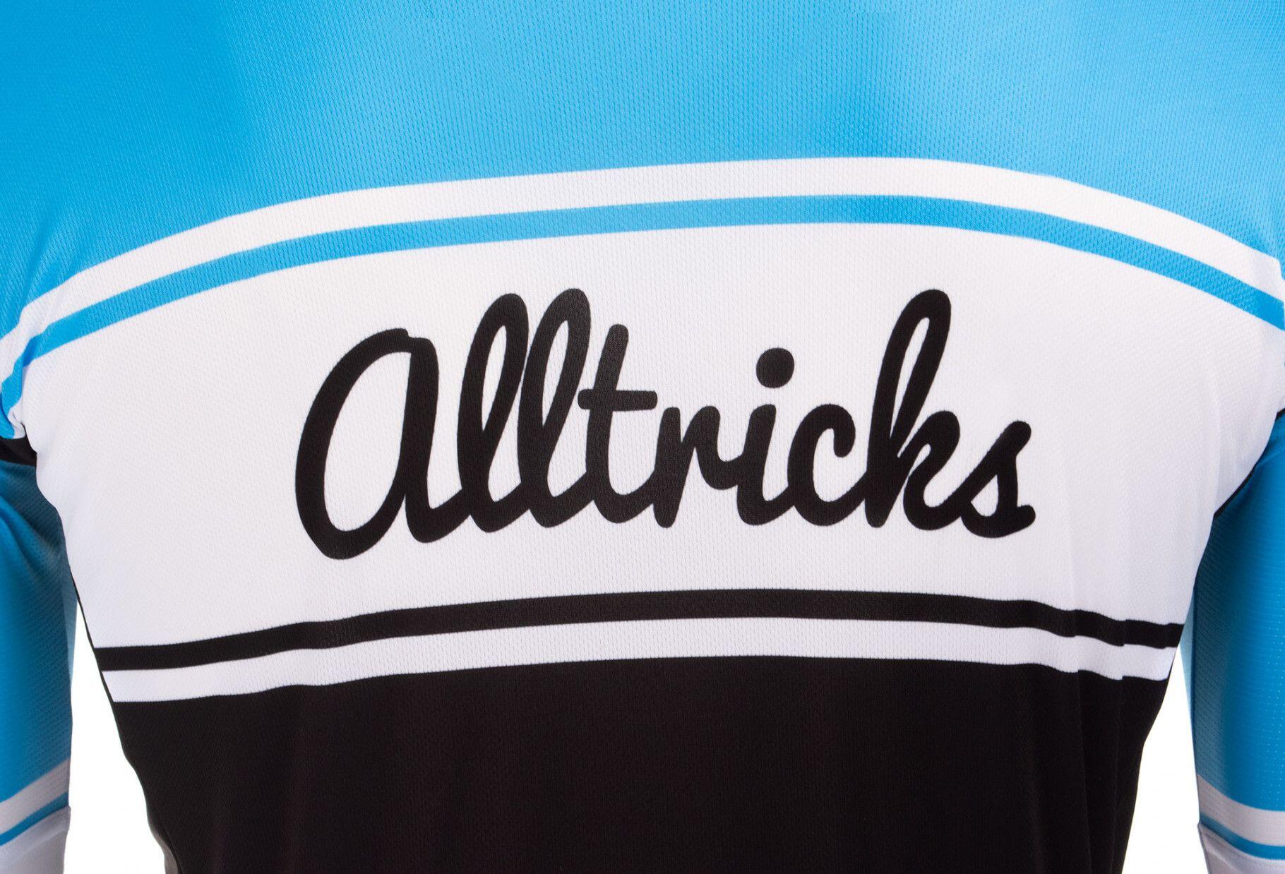 Alltricks Short Sleeves Jersey Vintage Blue 3/4