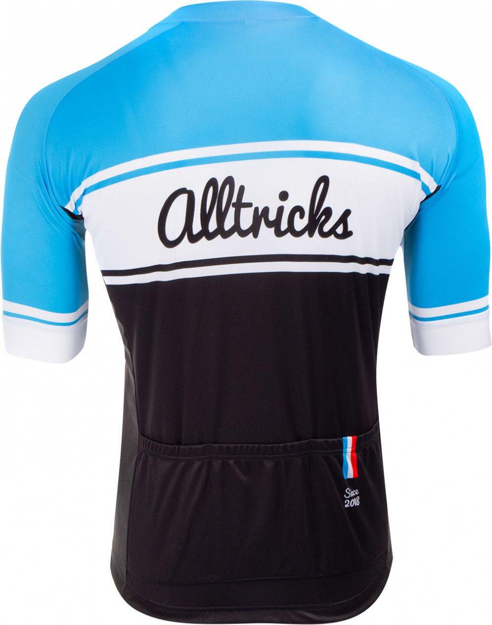 Alltricks Short Sleeves Jersey Vintage Blue 2/4
