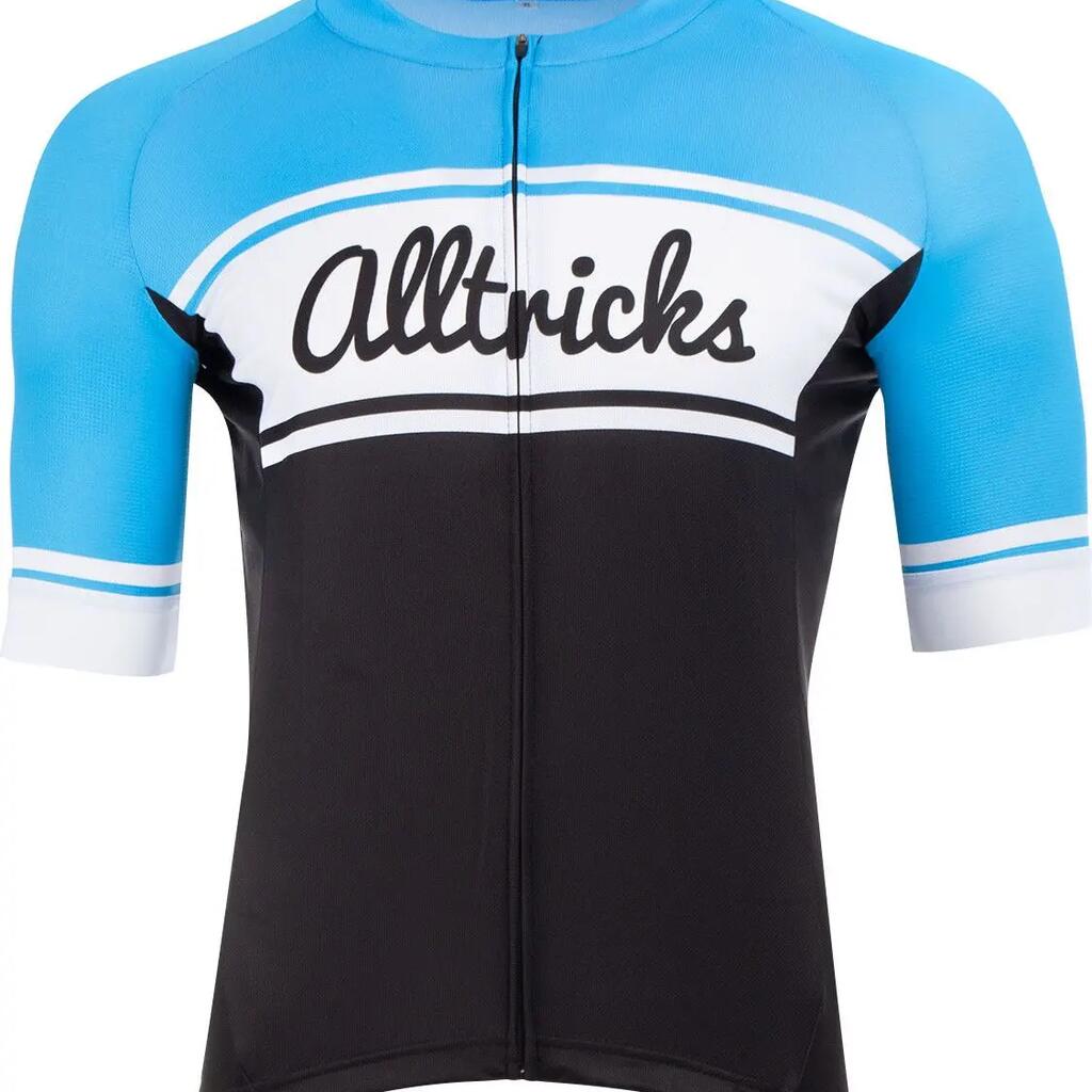 Alltricks Short Sleeves Jersey Vintage Blue