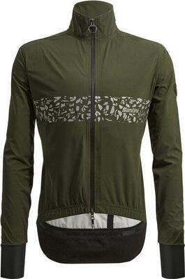 Santini guard neo shell green long sleeve jacket