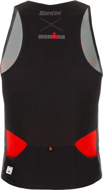 Maillot Sans Manches Santini X Ironman Audax Aero Noir / Rouge 3/3