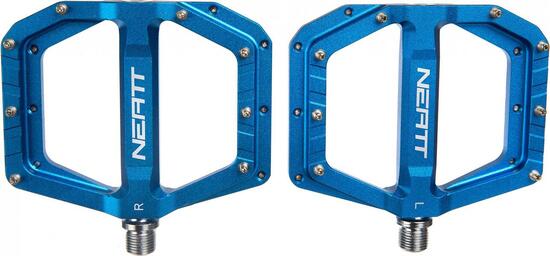 Neatt Oxygen V2 Flat Pedals 8 Spikes Blue
