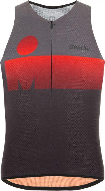 Maillot Sans Manches Santini X Ironman Audax Aero Noir / Rouge