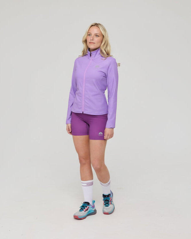 Dames Fitness Zip-Jas Crop Infinite Lila 4/4
