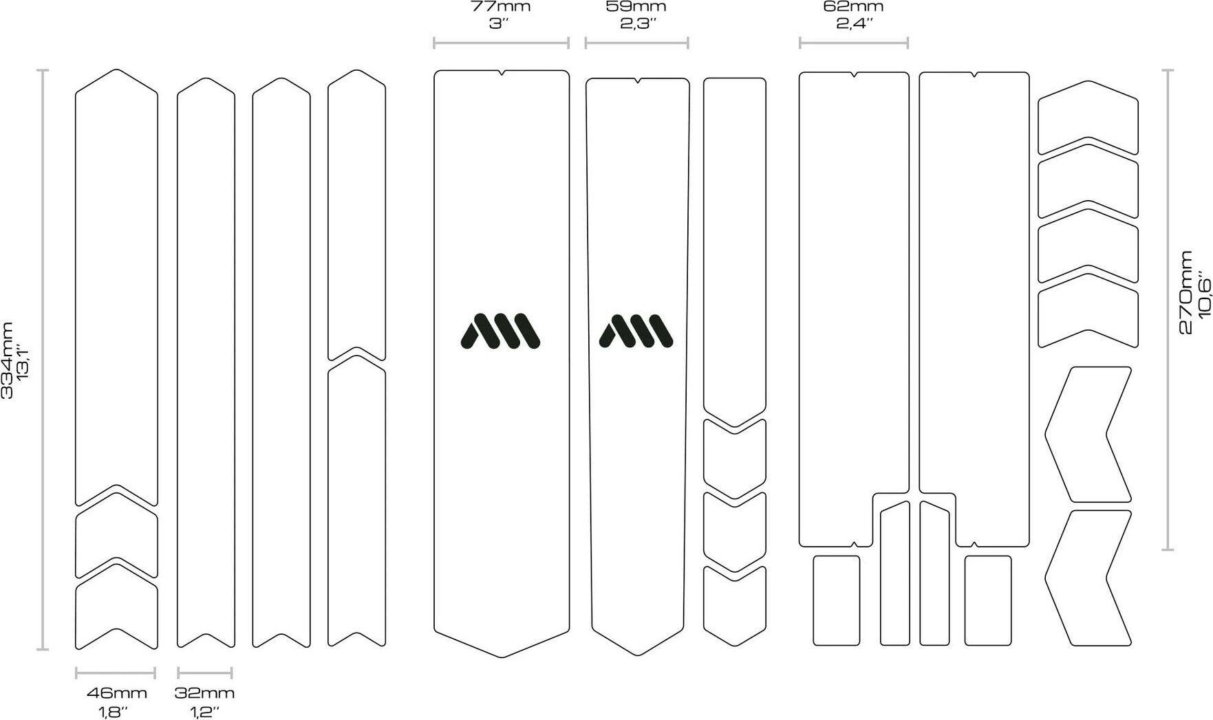 Kit protection de cadre TOTAL - 25 pièces - Transparent 3/4