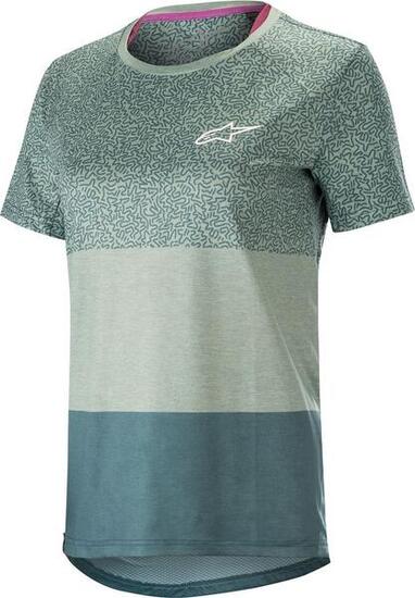 Maillot Manches Courtes Femme Alpinestars Stella Alps 8.0 Pétrole Bleu
