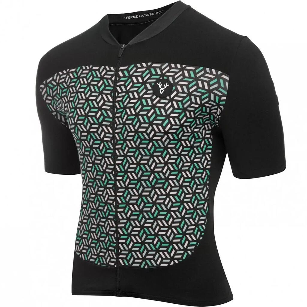 LeBram Short Sleeve Jersey Croix de Fer Black Lightweight Fit Cup
