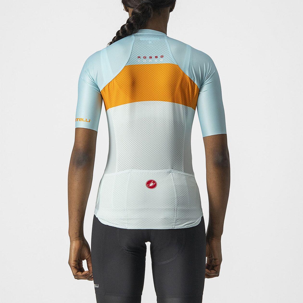 Maglia Castelli Aero Pro Blu / Arancione Donna 2/4