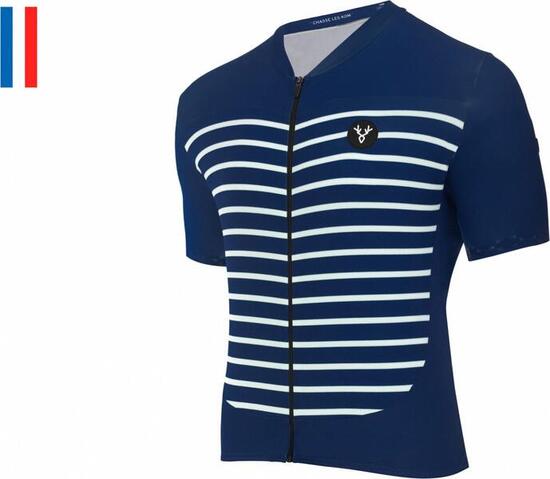Maillot Manches Courtes LeBram Ventoux Marine Coupe Ajustée