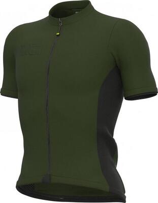 Alé color block short sleeve jersey olijfgroen