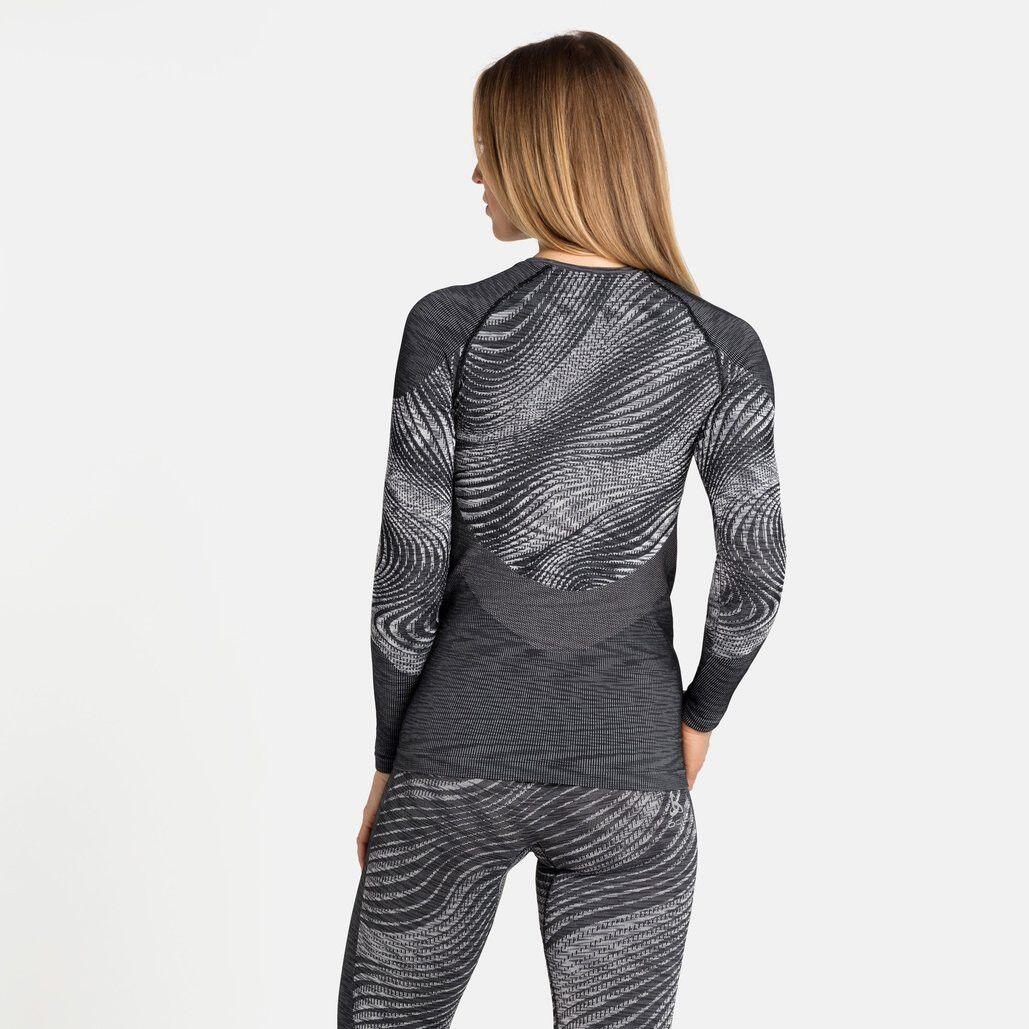 Maillot Manches Longues Odlo Blackcomb Eco Noir / Gris Femme 3/5