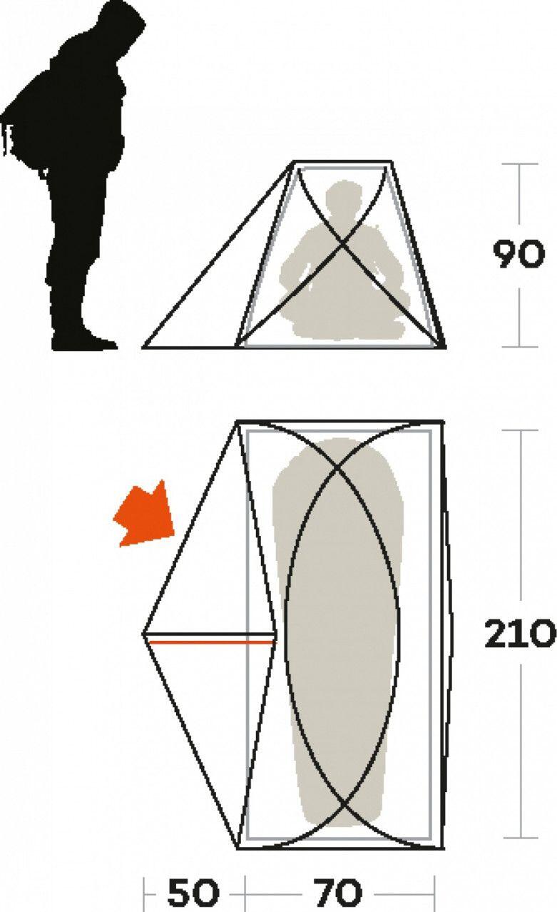 Ferrino Solo Orange tent 3/3