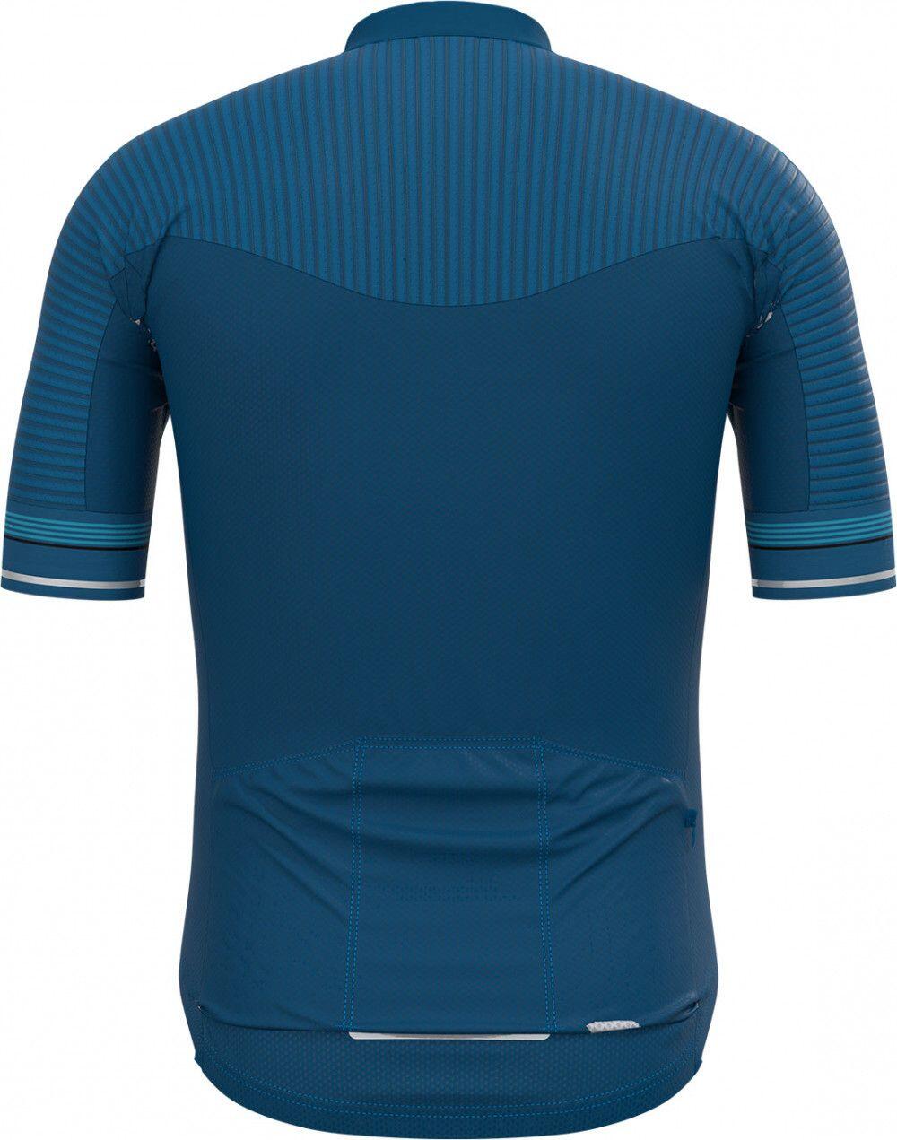 Maillot Manches Courtes Zip Odlo Zeroweight Ceramicool Pro Bleu 2/2