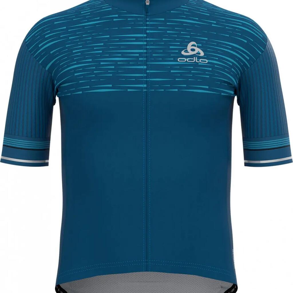 Odlo Zeroweight Ceramicool Pro Short Sleeve Zip Jersey Blue