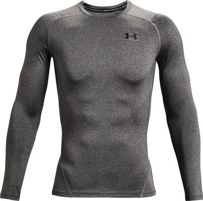 Maglia a compressione a manica lunga grigia Under Armour Heatgear Armour Uomo
