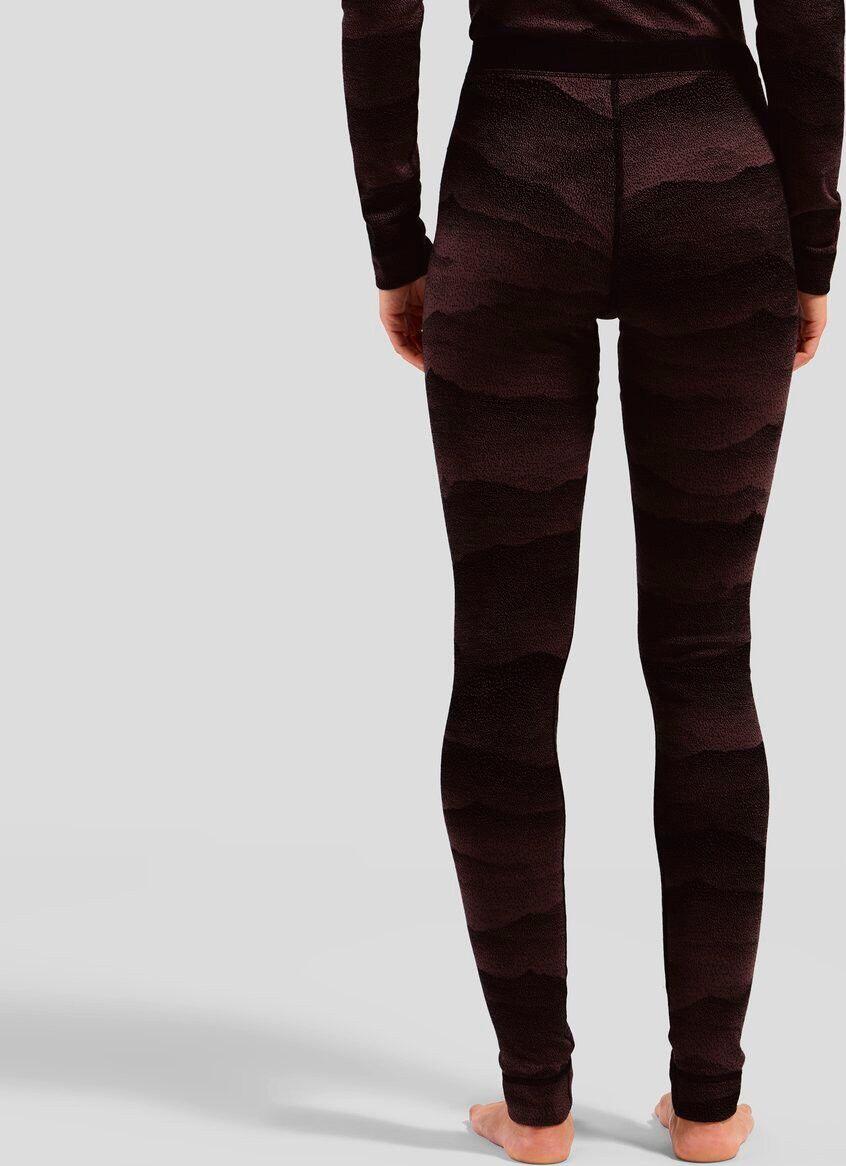 Collant Long Femme Odlo Merino Warm Heritage Noir/Violet 2/6