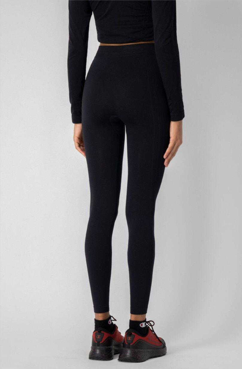 Leggings Lunghi Donna Senza Cuciture Seamless Nero 3/5
