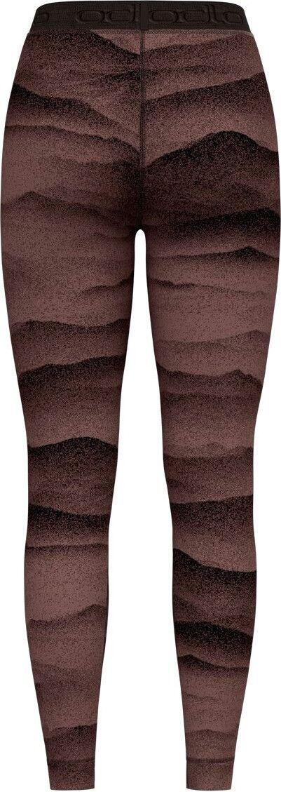 Collant Long Femme Odlo Merino Warm Heritage Noir/Violet 5/6