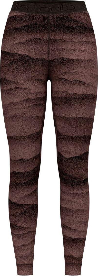 Collant Long Femme Odlo Merino Warm Heritage Noir/Violet 4/6