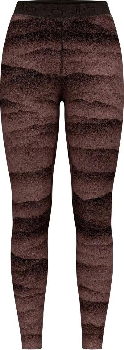 Meias-calças compridas Odlo Merino Warm Heritage para mulher Preto/Púrpura 4/6