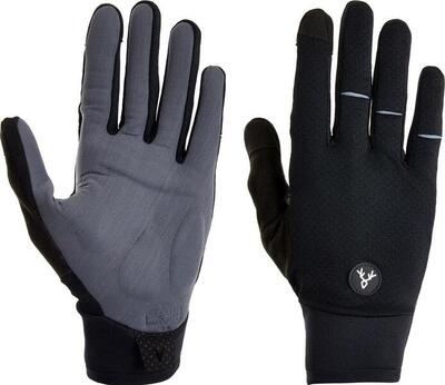 Paar lange lebram off-road-handschoenen, zwart