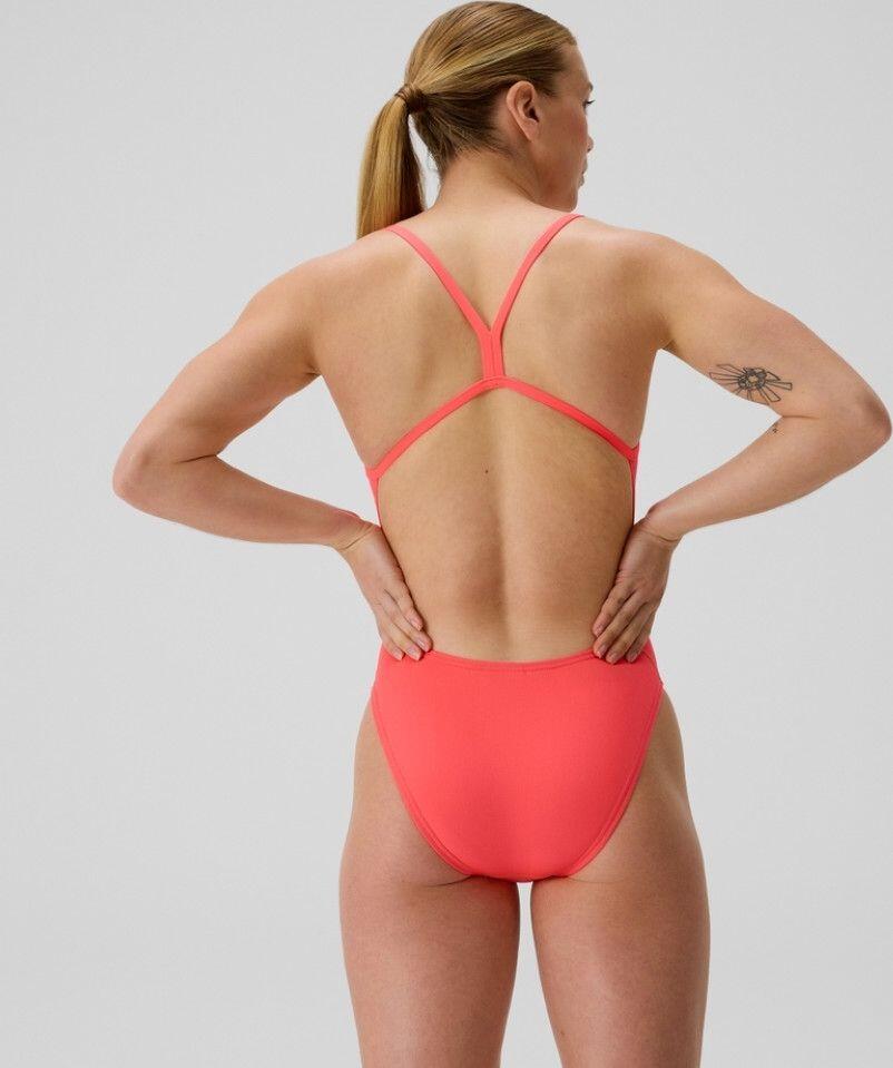 Fato de banho Speedo Club Training V-Back 2.0 laranja para mulher 2/7