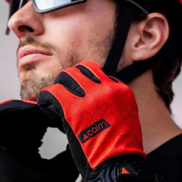 Gants de Vélo Cairn Porak Sanguine Topo Rouge 3/4