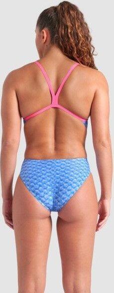 Maillot de bain Arena New Monogram Dos Challenge Bleu/Rose Femme 2/7