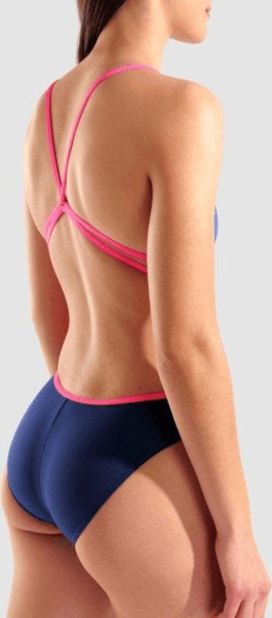 Arena Arch Badeanzug Blau/Pink Damen 4/5