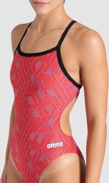 Maillot de bain Arena Escape Dos Challenge Rouge/Noir Femme 3/6