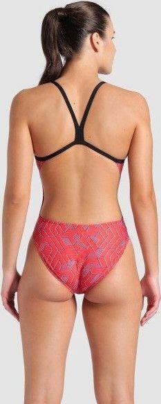 Maillot de bain Arena Escape Dos Challenge Rouge/Noir Femme 2/6