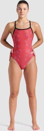 Maillot de bain Arena Escape Dos Challenge Rouge/Noir Femme 5/6