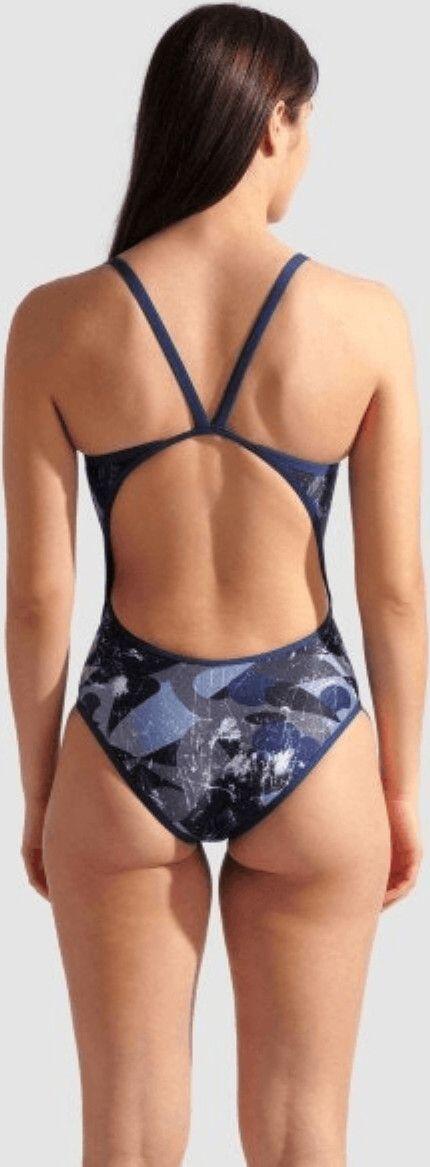 Maillot de bain Arena Scratched Noir/Bleu Femme 2/5