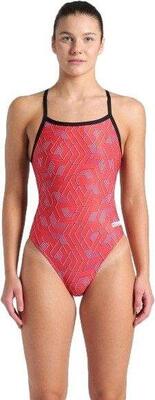 Costume da bagno donna Arena Escape Dos Challenge rosso/nero