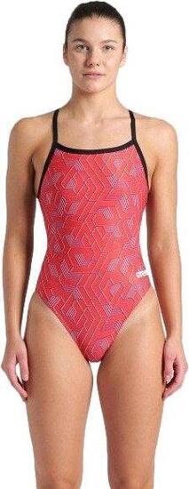 Maillot de bain Arena Escape Dos Challenge Rouge/Noir Femme