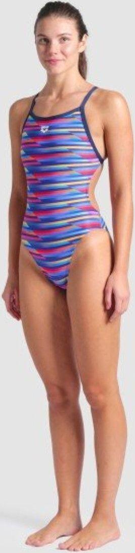 Traje de baño Arena Racing Stripe Azul/Multicolor, mujer 5/5