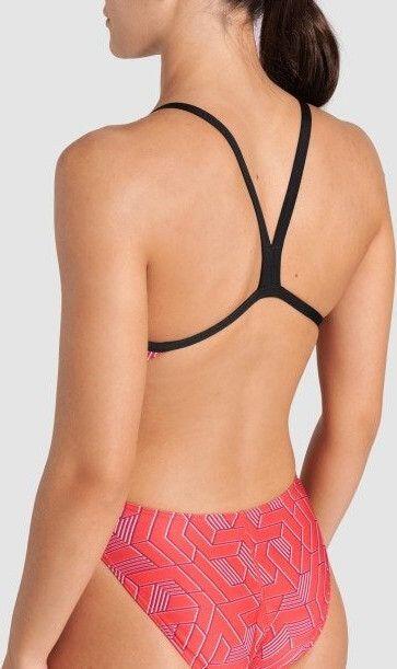 Maillot de bain Arena Escape Dos Challenge Rouge/Noir Femme 4/6