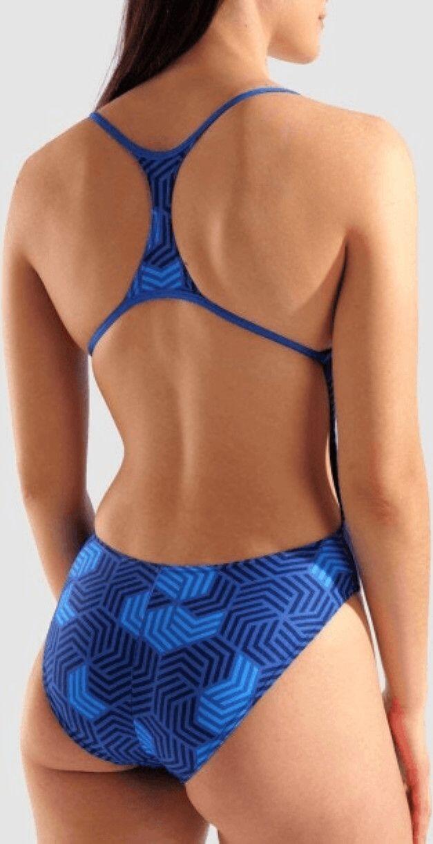 Fato de banho Arena Geometry Azul Mulher 4/5