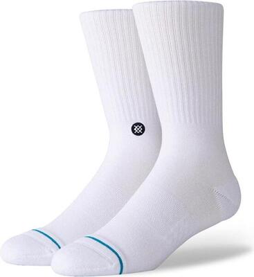 Stance icon crew sokken wit