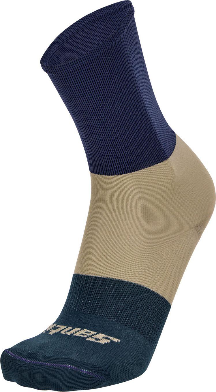 Chaussettes Unisexe Santini Big Bengal Bleu/Beige 3/4