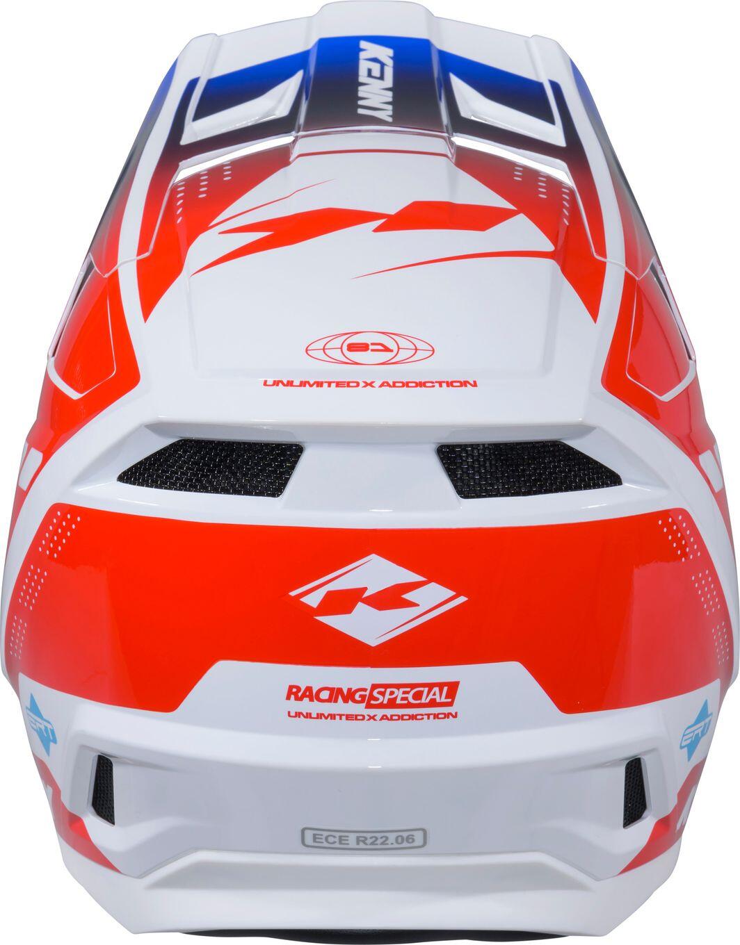 Casco Integral Kenny Performance Rojo/Azul 3/4