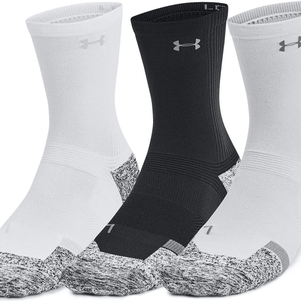 Under Armour ArmourDry Pro White/Black/Grey Mid-High Socks (3 pairs)