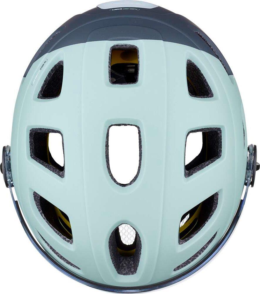 Casque Urbain Cairn Quartz Visor Led Usb Mips Vert Clair 3/3
