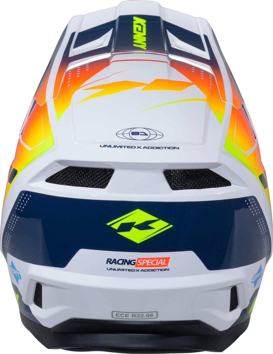 Casco Integral Kenny Performance Azul/Naranja 3/4