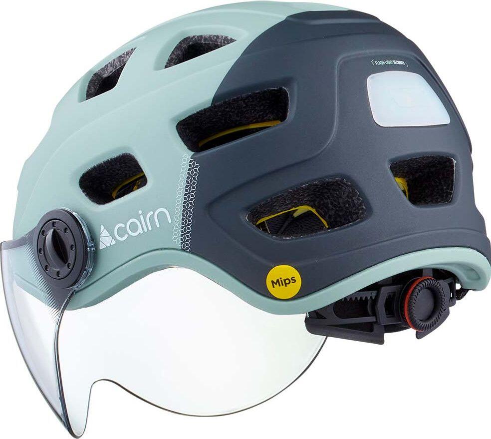 Casque Urbain Cairn Quartz Visor Led Usb Mips Vert Clair 2/3