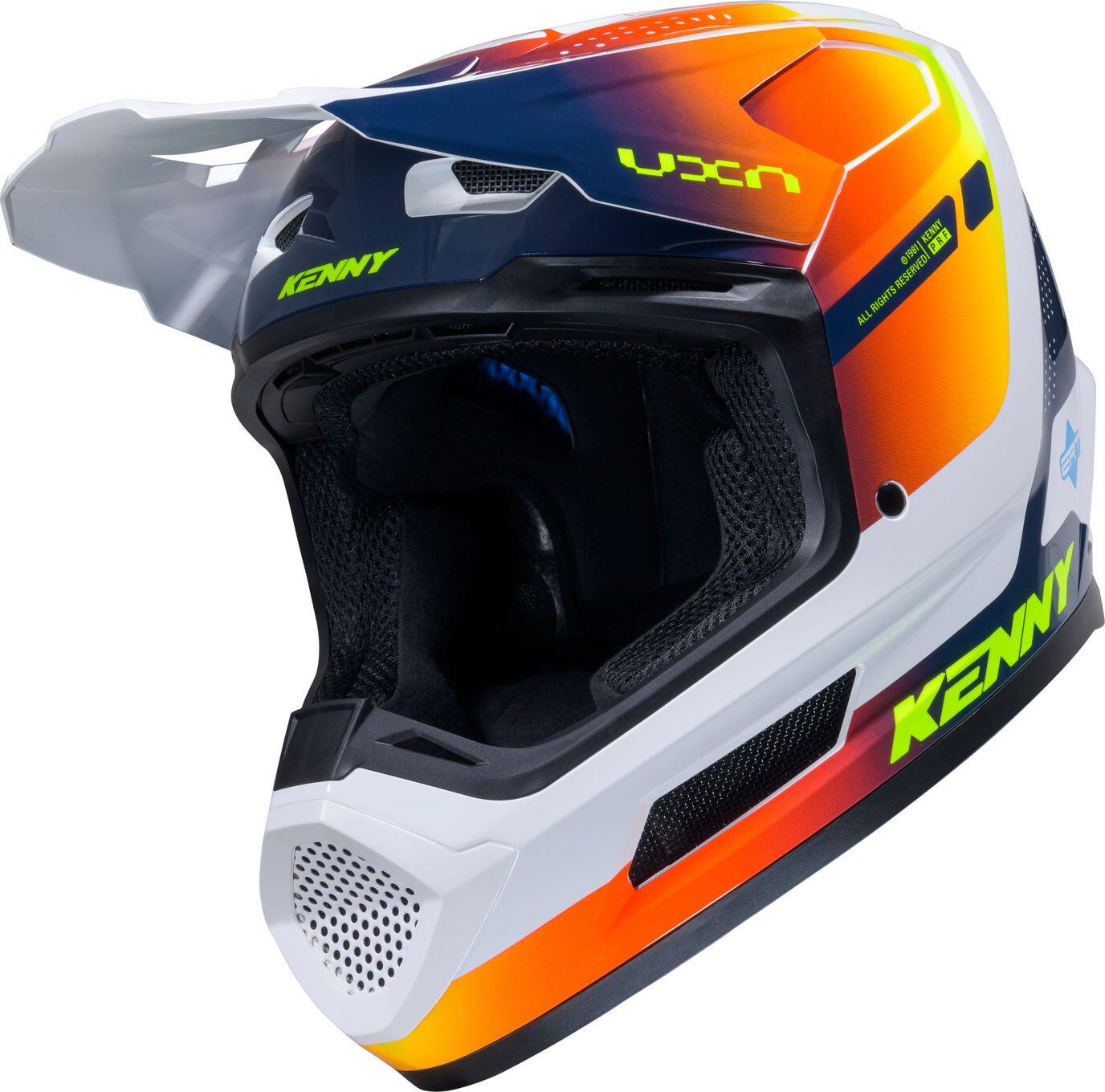 Casco Integral Kenny Performance Azul/Naranja 2/4