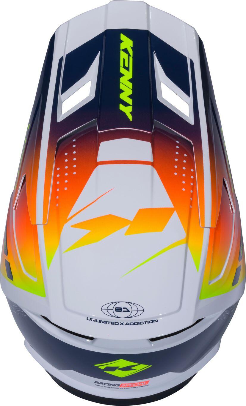 Casco Integral Kenny Performance Azul/Naranja 4/4