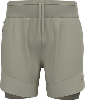 Odlo x-alp trail 2-in-1 short 6'' grijs