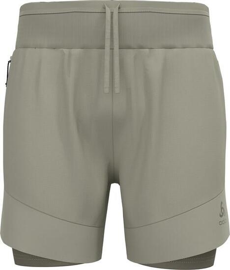Short 2-en-1 Odlo X-Alp Trail 6'' Gris Homme