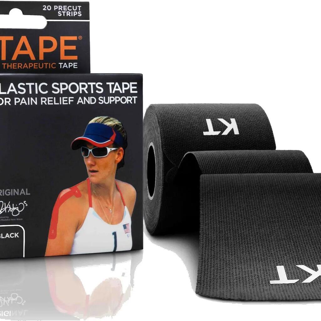 KT TAPE Roll precut tape COTON ORIGINAL Black 20 tapes